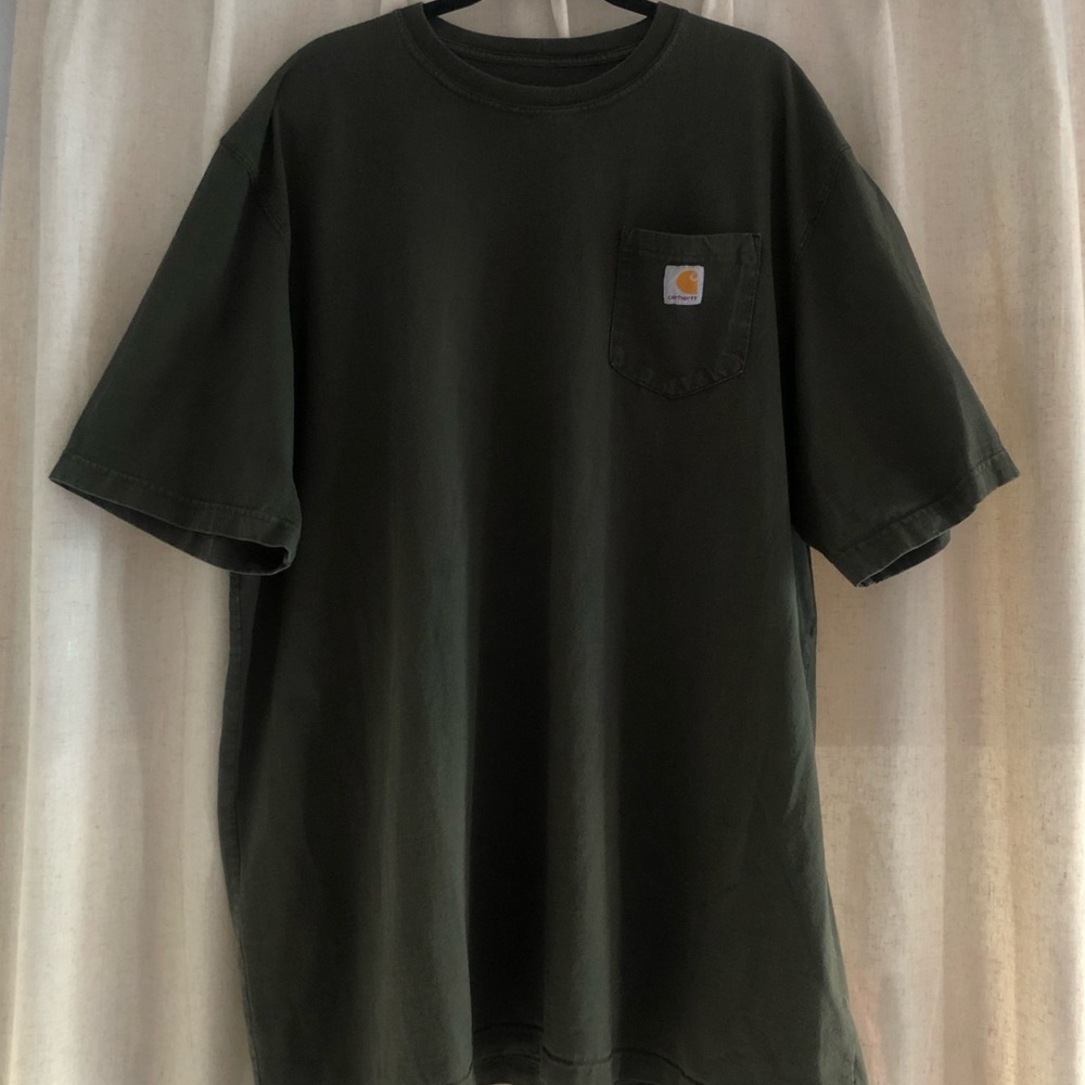 Carhartt Men’s Olive Green Short-Sleeve Pocket Tee